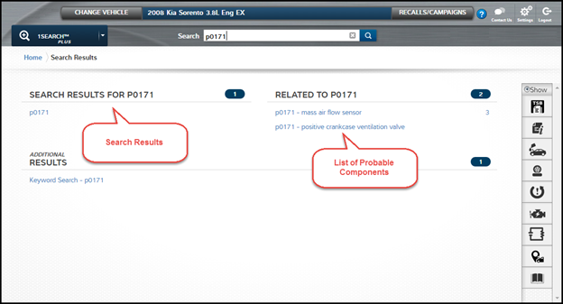 Mitchell 1 ProDemand 1Search Plus Search Results
