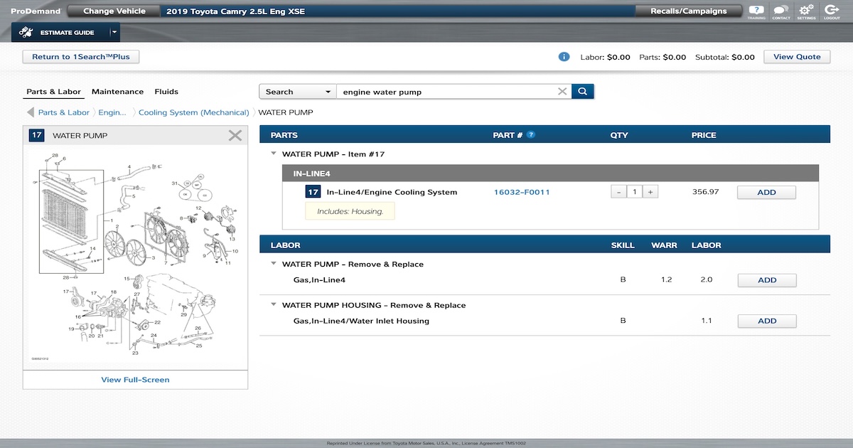 Mitchell 1 ProDemand Estimate Guide Module