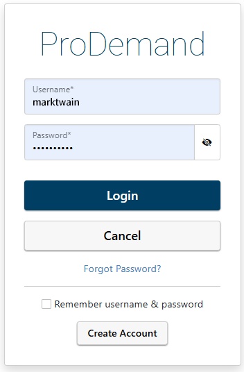 ProDemand Password Reset 1